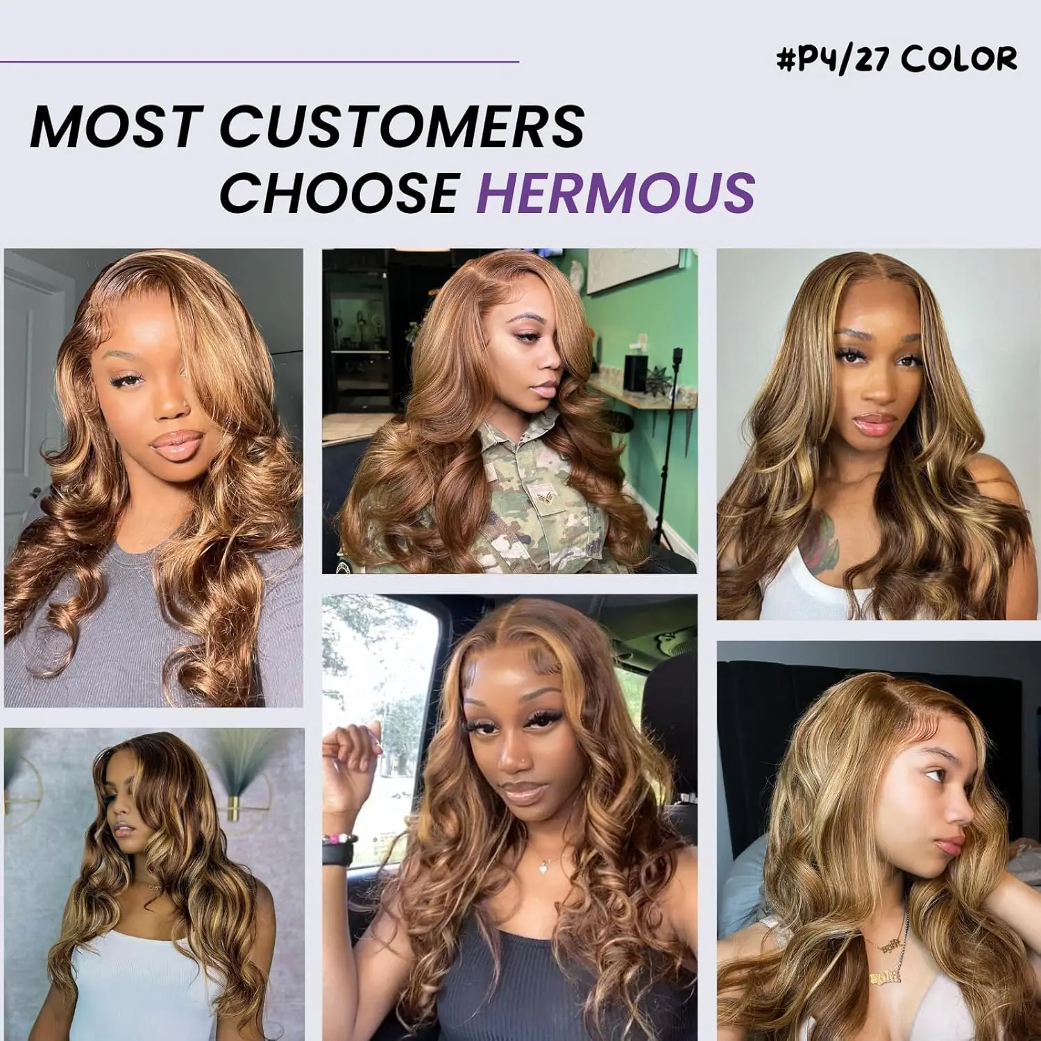 Honey Blonde Body Wave Bundles Human Hair P4/27 Human Hair Bundles Blonde Brown and Black Human Hair