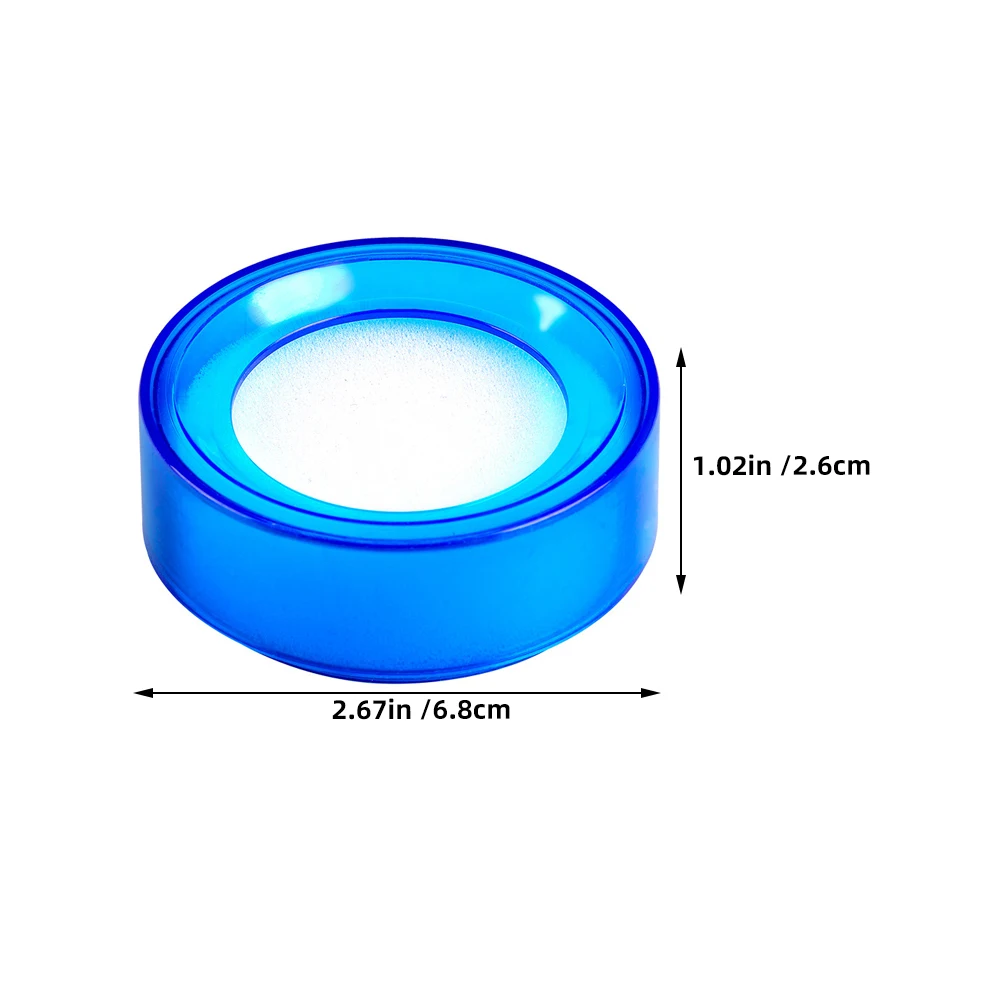 2pcs Round Sponge Finger Moistener For Cash Handling Efficient Money Counting Banking Office Work Plastic Base Absorbent