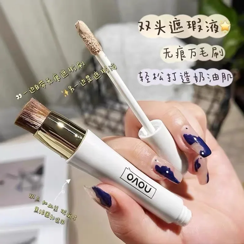 

NOVO Double Head Concealer Pen Concealer Tray Pen Cover dark circles Spot acne Mark Concealer for Women Authentic Moisture