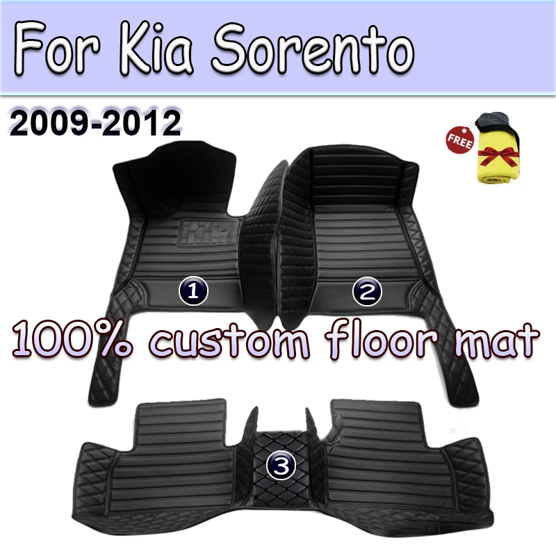 

Car Floor Mats For Kia Sorento（Five Seats）2009 2010 2011 2012 Customauto Foot Pads Automobile Carpet Cover interior accessories