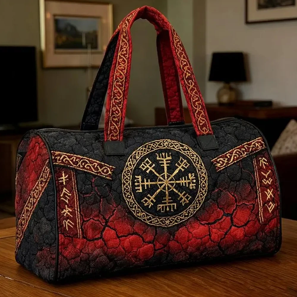Vintage Runic Print Quilted Du - Home Gym Packages 评论和价格