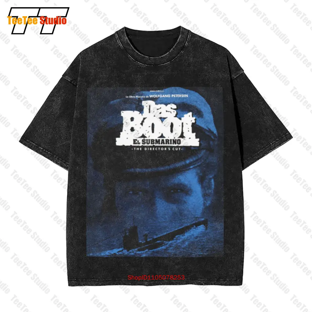 Das Boot 1981, немецкая футболка U Boat Bluray Coversmall, средняя винтажная футболка большого размера 0VE9
