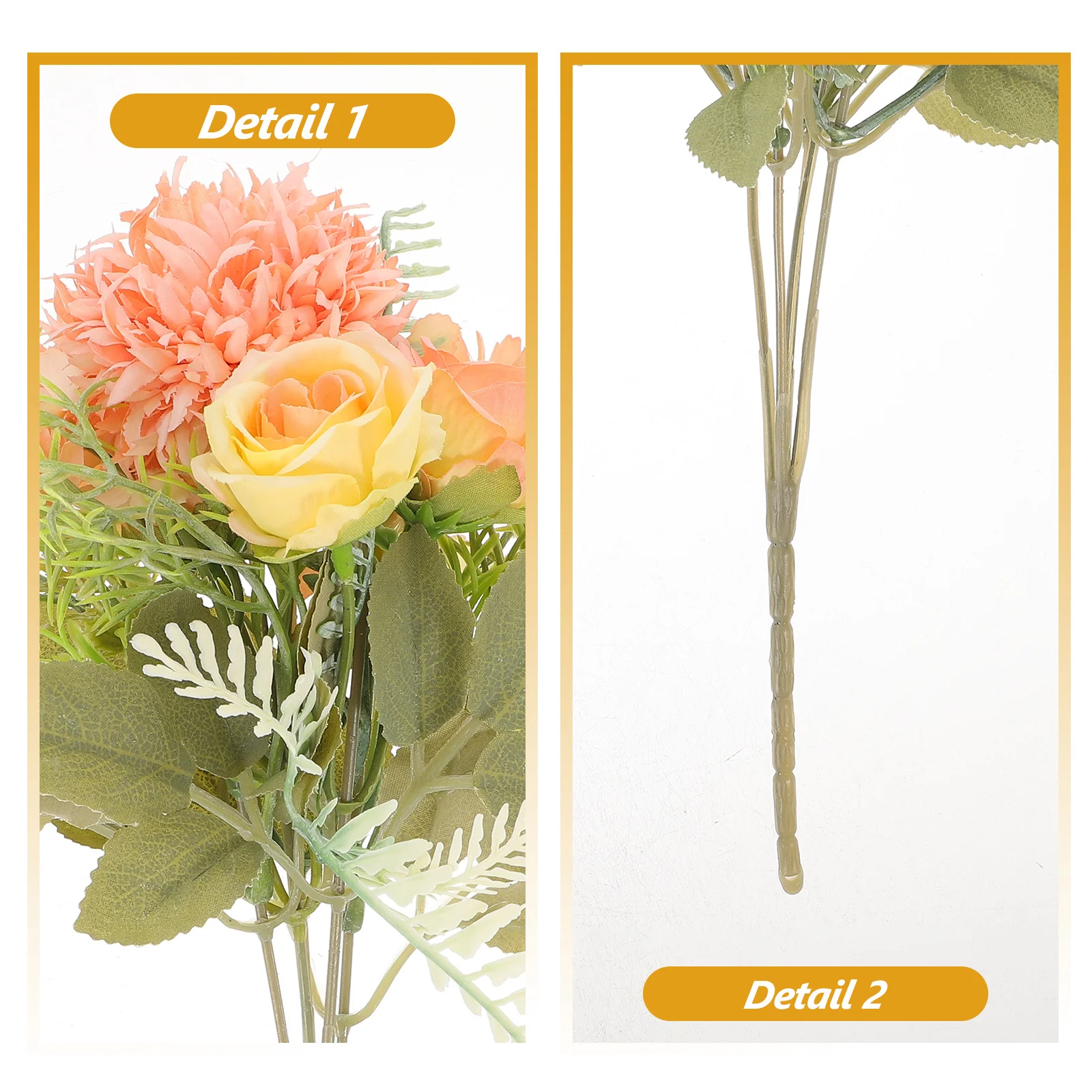 

4Pcs Fake Flower Bouquet Artificial Floral Simulation Flowers Lifelike Flower Arrangement Vase Decoration