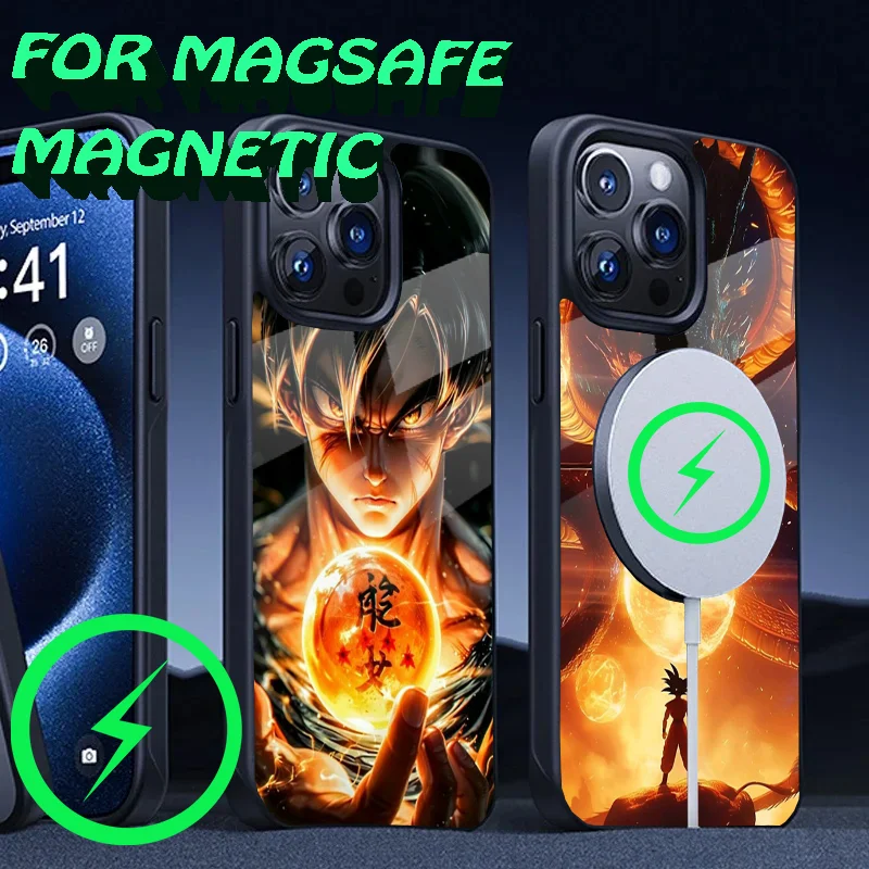 Anime D-Dragon B-Ball Goku Phone Case For iPhone 16,15,14,13,12,11,Plus,Pro,Max Mini Magsafe Magnetic Wireless Charging