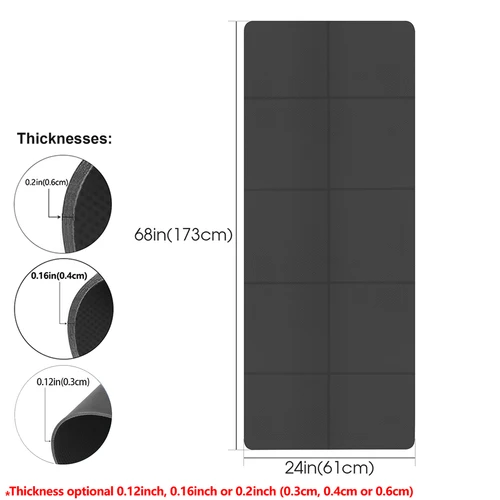 Imagen 2 del producto Estera de Yoga plegable, ecológica, EVA, plegable, para viajes, Fitness, ejercicio, 3mm/4mm/6mm de espesor para Yoga, Pilates y entrenamientos en el suelo
