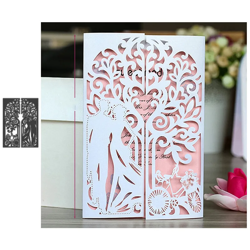 

Wedding Invitation metal cutting dies mold Scrapbooking paper craft mould blade punch template Embossing stencil 1PCS