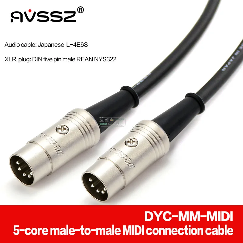 

REAN NYS322 Mini 5 Pole Male Plug DIY Cable Connector Keyboard Electronic Drum Electric Piano Synthesizer Midi Data Connection