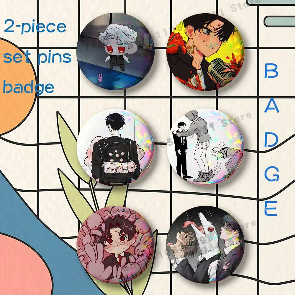 Cute K-Kim S-Soleum Novel GSGW 2-piece set Free Mix Backpack Clothes Jewelry Accessories Round Badge Collection Gifts