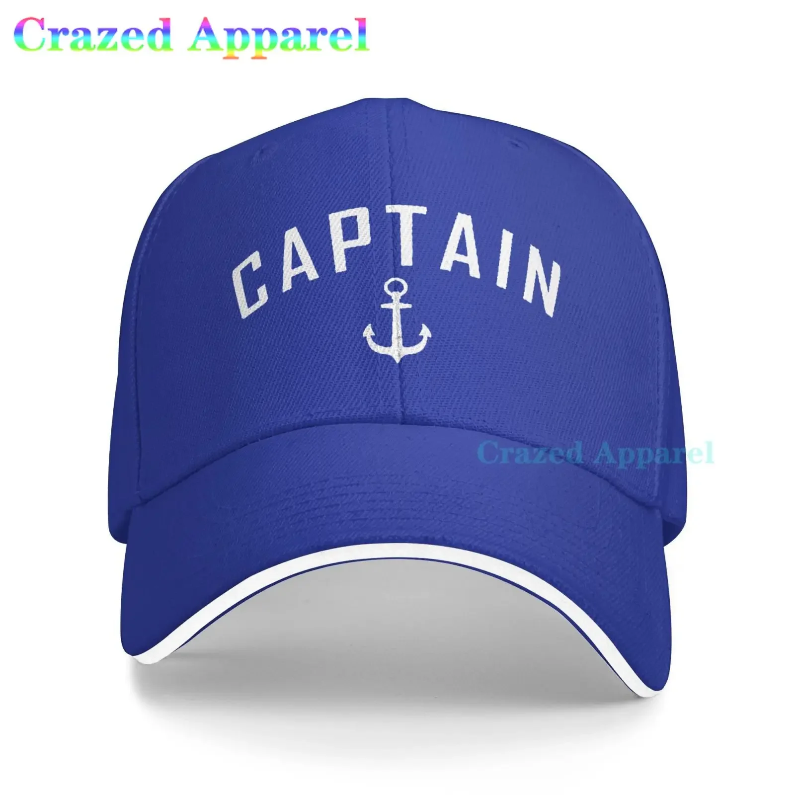 Captain Nautical Quote Baseball Cap,Unisex Adjustable Washed Cotton Denim Cap for Men and Women Gray