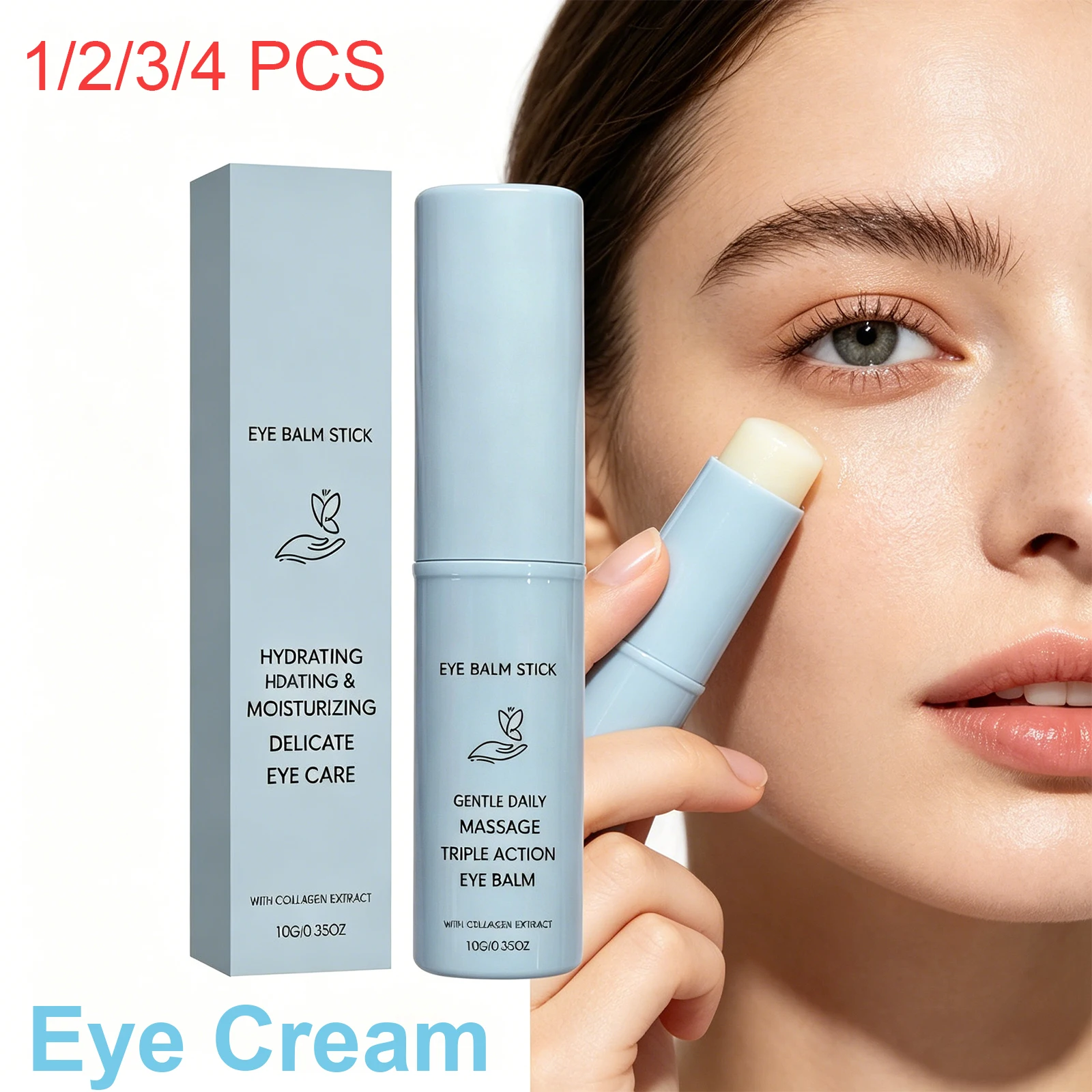 2026 New Collagen Eye Cream Stick Lifting Firming Hydrating Eye Balm Fine Lines Dark Circles Eye Balm Firming Eye Serum Stick