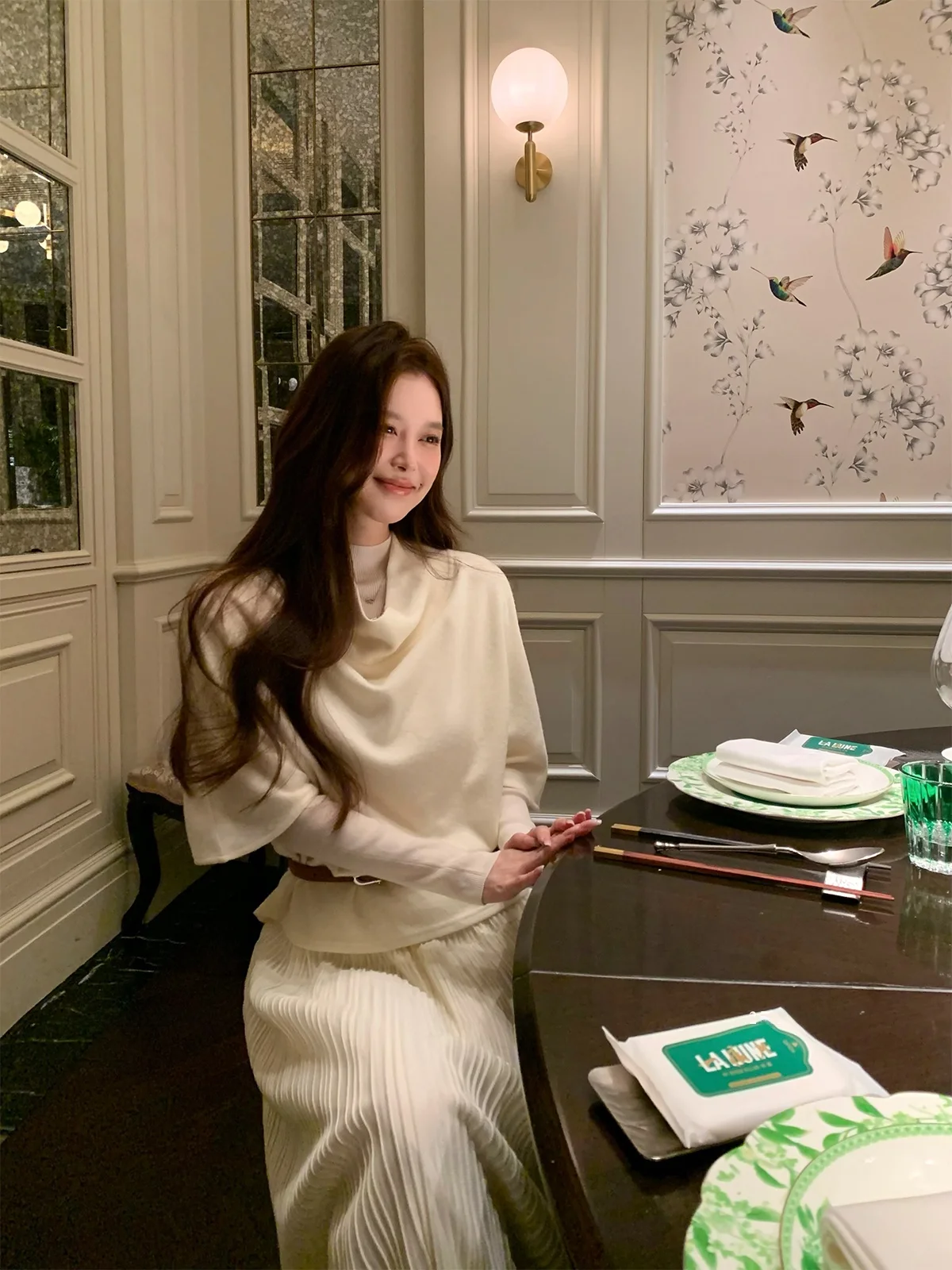 

Вязаный шерстяной свитер Florr Playa свободного кроя для женщин, осенне-зимний, с коротким рукавом, для многослойных образов, повседневный, простой, модный