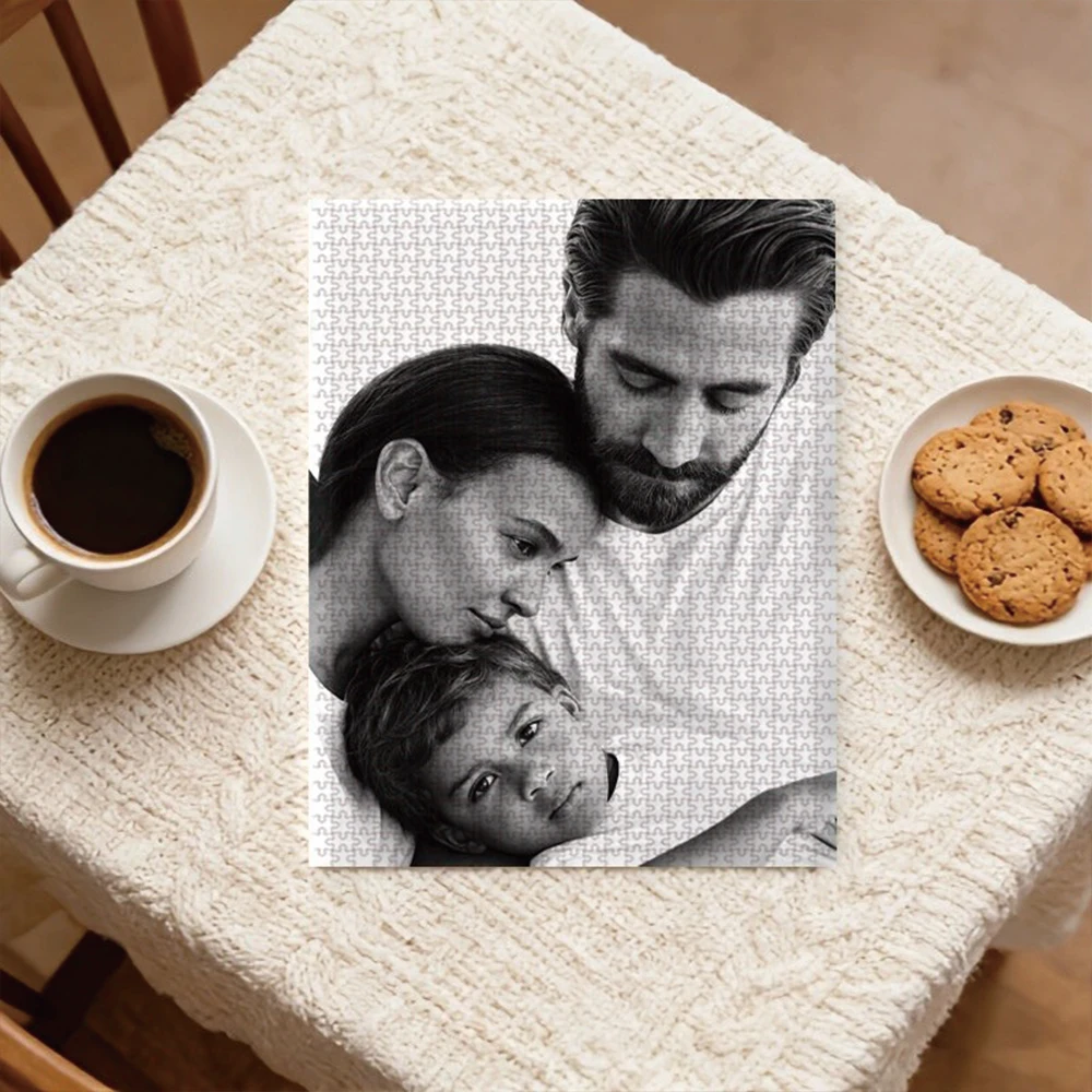 35/300/500/1000pcs Personalized Custom Photo Puzzle Couple Photos For Housewarming Bedroom/Living Room For Children's Day