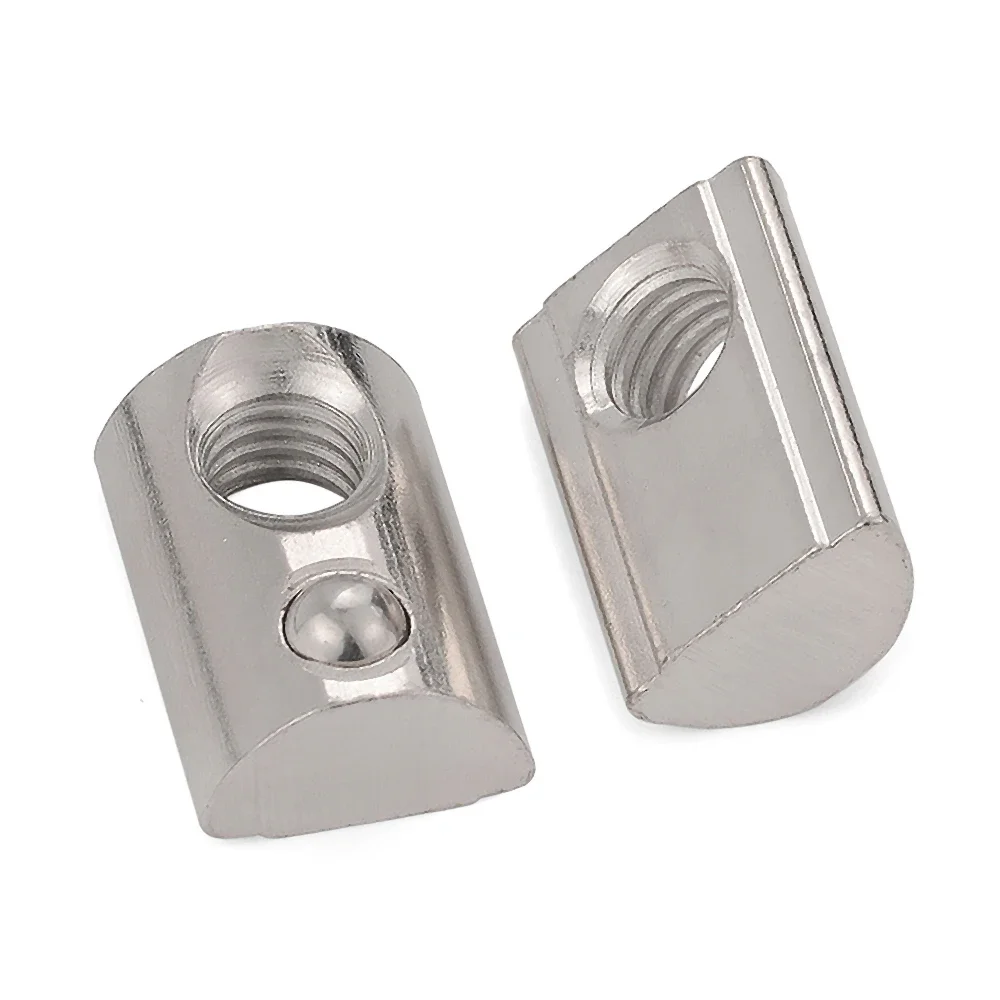 20Pcs M3 M4 M5 M6 M8 Spring Loaded T-Nut Roll-in T Spring Nut Block for 2020 3030 4040 4545 Aluminum Extrusion Profile