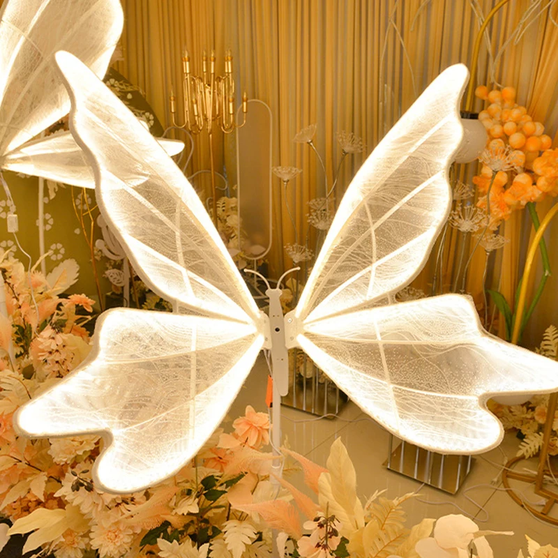 Wedding  Floor Butterfly lamp Creative Butterfly Ceiling Lamp Butterfly Hanging Decoration Prop for Wedding Christmas