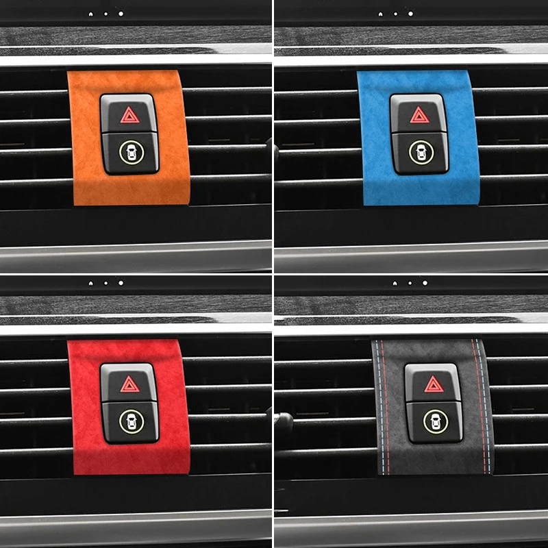 

Made of Alcantara For BMW X3 G01 G08 X4 G02 IX3 Emergency Parking Brake Button Switch Trim Sticker Car Interior Accessories