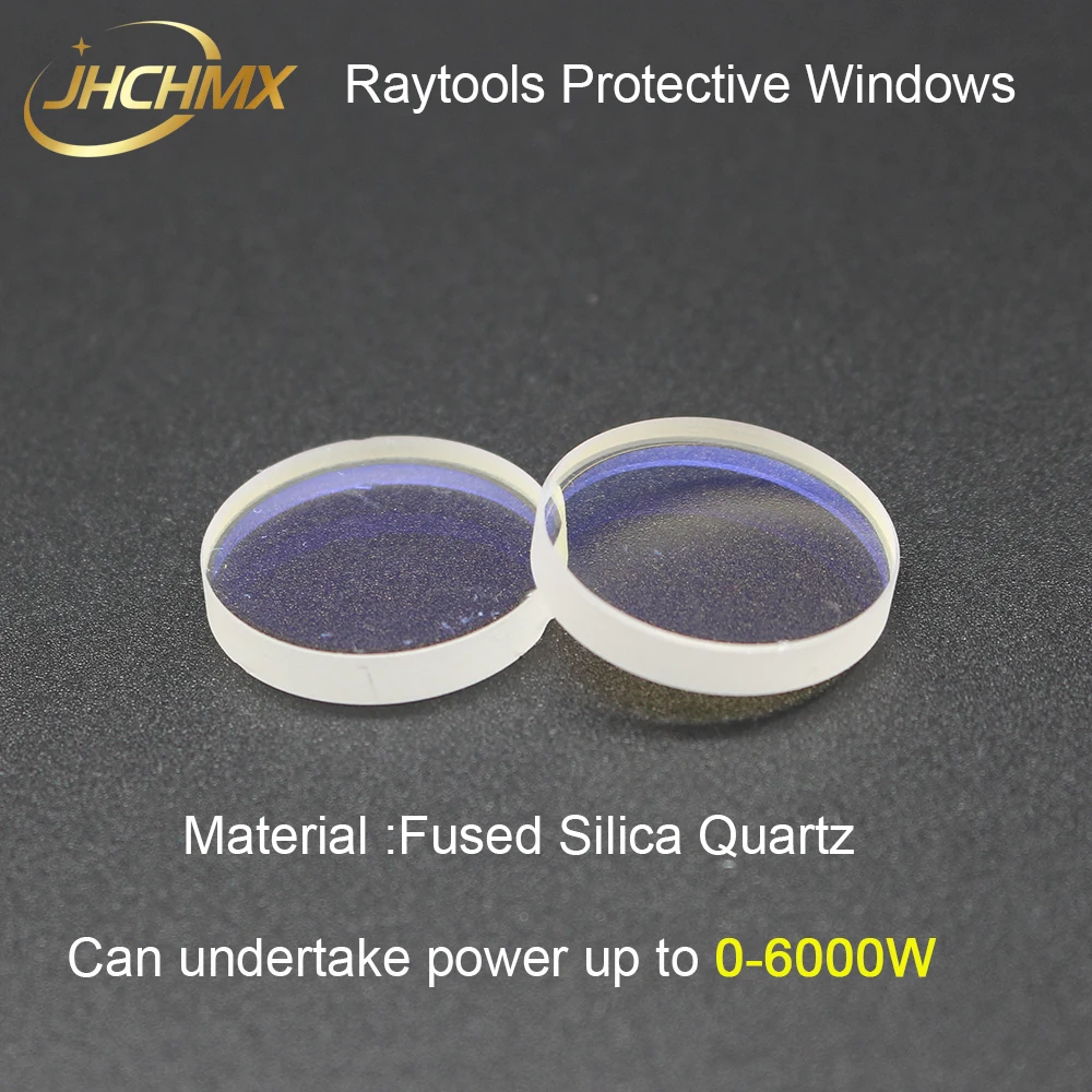 JHCHMX 50pcs/lot Raytools Laser Protective Lens/Glass 1064nm 28*4/27.9*4.1mm For Raytools Bodor Fiber Laser Cutting Machine