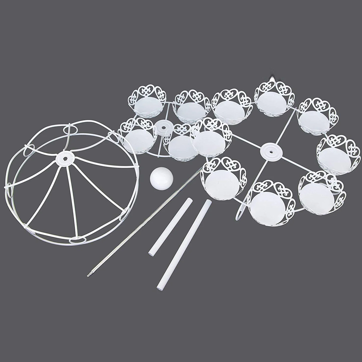 AEE2-2 Layer-12 Count Carousel Cupcake Stand Holder Display Wedding Cake Cup Display Stand