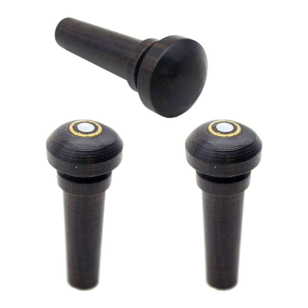 3Pcs Premium Ebony Violin Tailpiece Screws for Secure Strap Fixing Professional Violin Accessory Replacement Bridge Pin