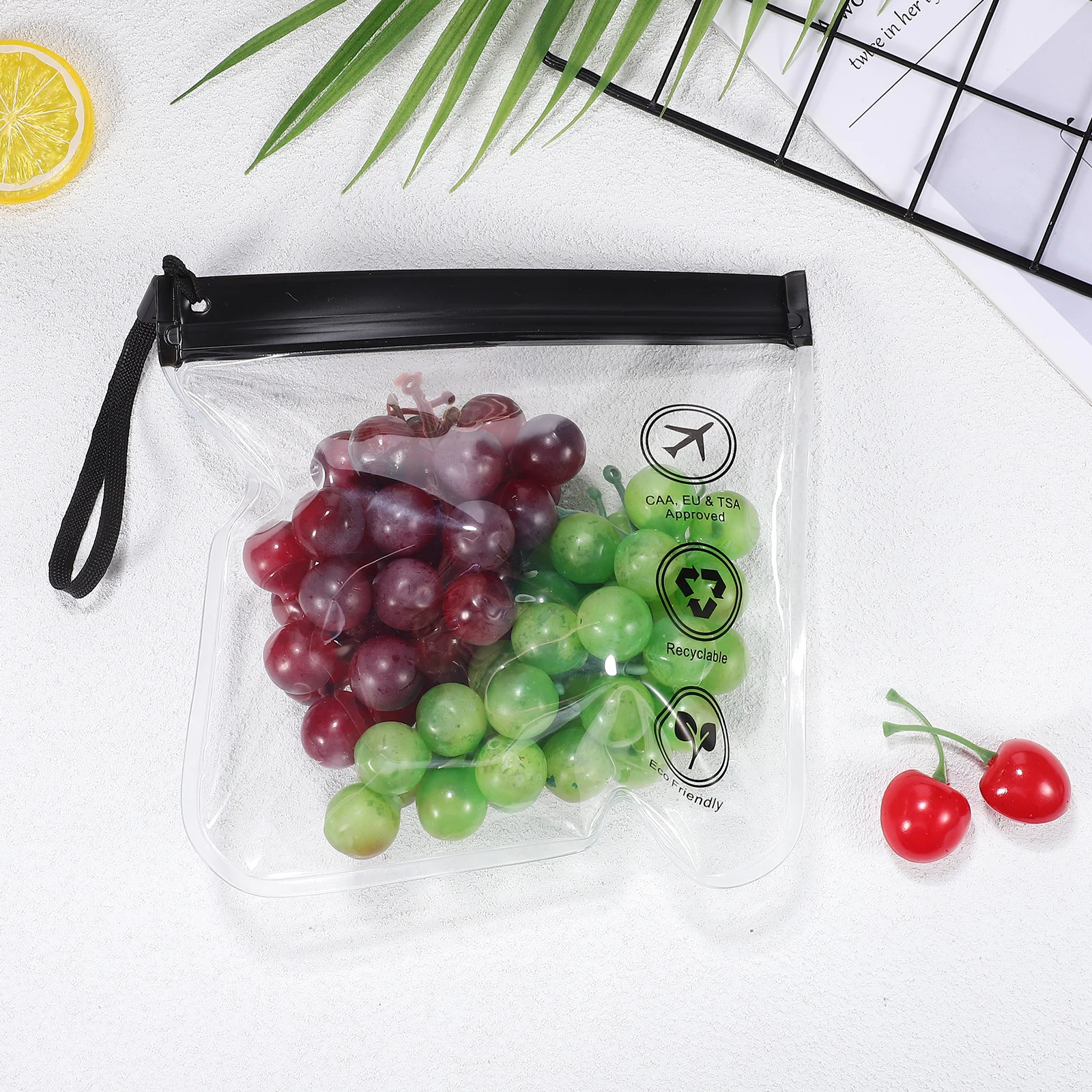 4 Pcs Bag Clear Makeup Organizer Airport Security Liquids Bags Transparent Travel Supplies Small Toiletry Mini Eva for