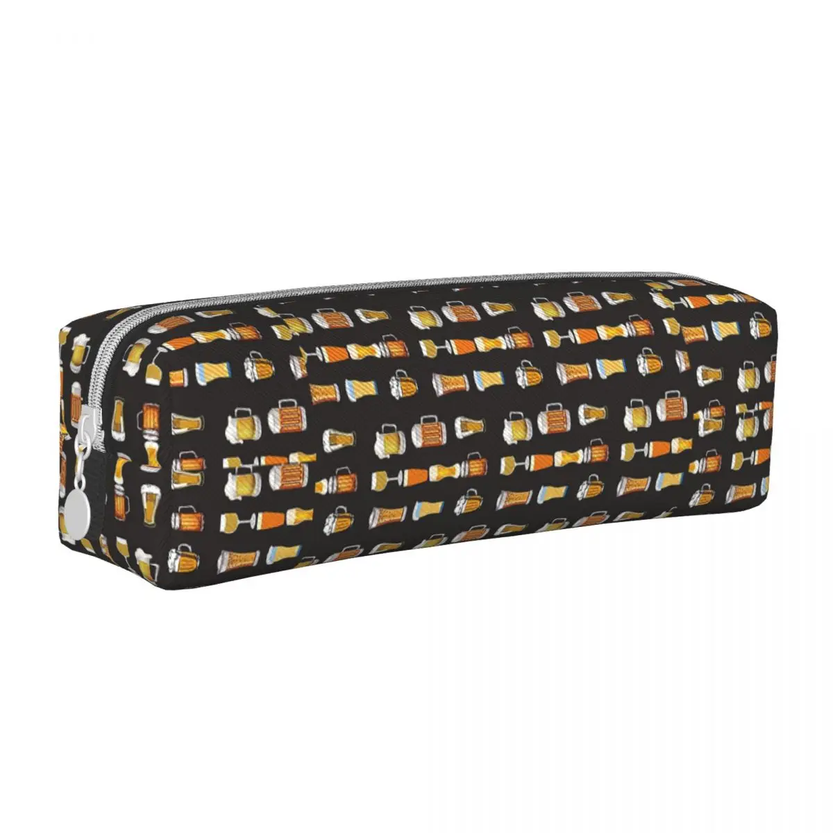 Retro Beer Pattern Pencil Case Boys Lover Pencilcases Pen Box Kids Big Capacity Pencil Bags School Supplies Gift Stationery