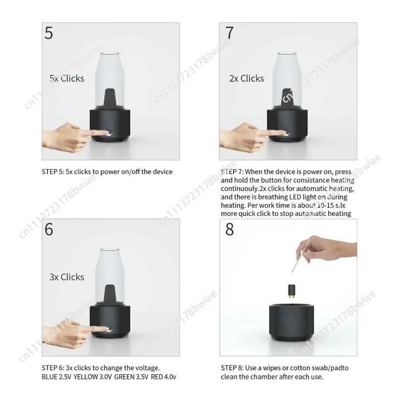 Portable Essential Oil Warmer Glass Aromatherapy Diffuser Home Indoor Scent Therapy Device Heat-resistant Glass Fragrance Burner