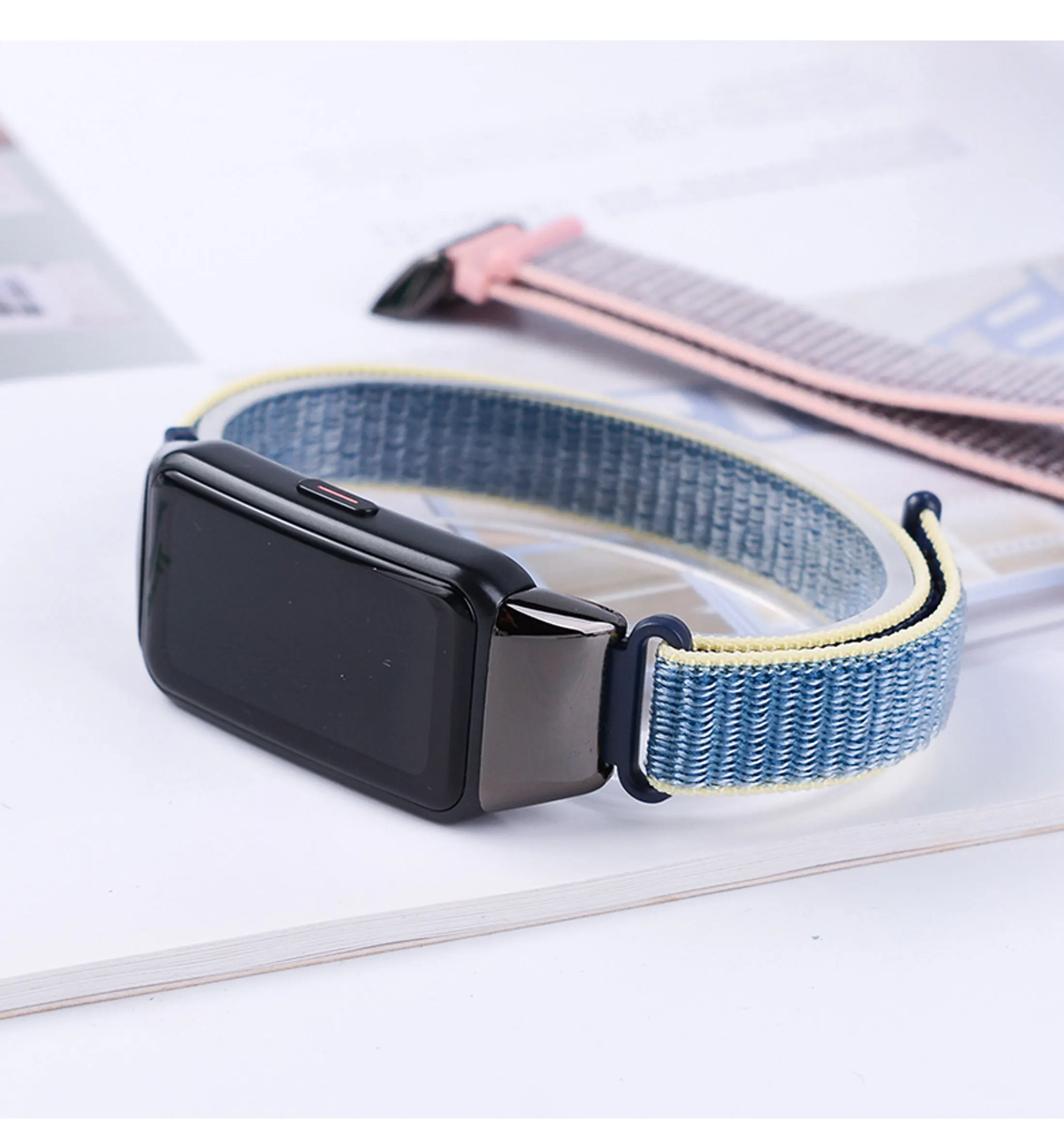 Nylon Strap for Huawei Band 7 / 6 Honor Band 6 Elastic Nylon Strap Fiber Replacement Wristband