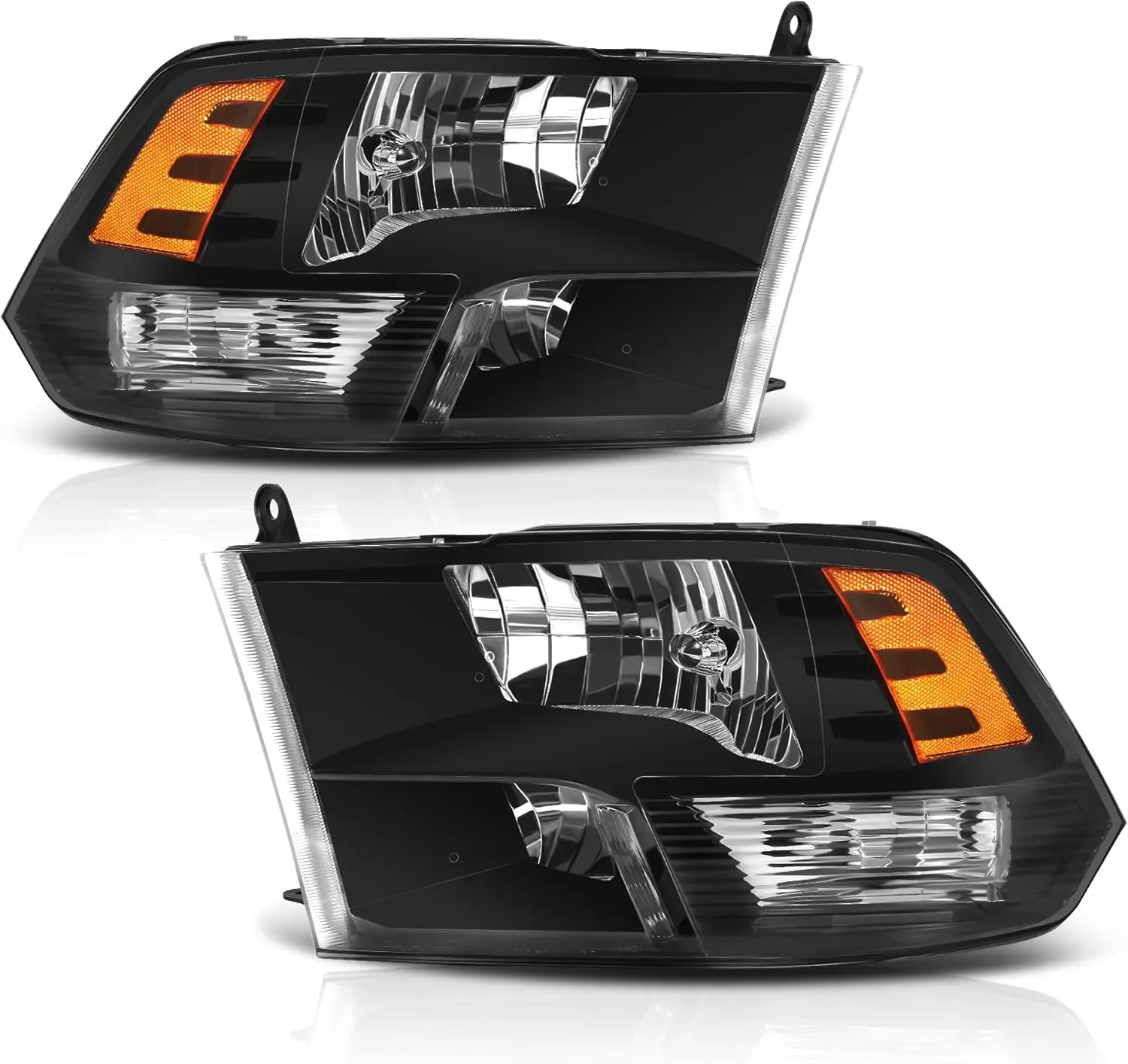 

Фара в сборе подходит для Dodge Ram 1500 2009-2018 гг., Dodge Ram 2500 3500 2010-2018 с заводским четырьмя стилями, Ram 1500 C 2019-2022 гг.