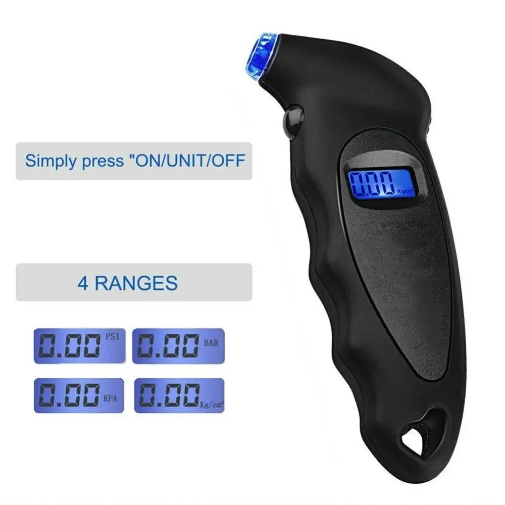 Digital Tire Air Pressure Gauge Meter Tester Bike Car Truck LCD Display 150 PSI