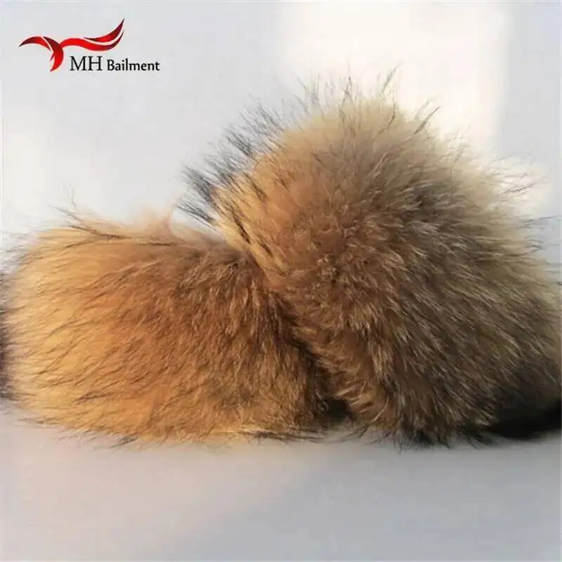 New Ladies Raccoon Arm Warmers Sets Natural Color Real Raccoon Fur Cuffs Ladies Coat Arm Sets Winter Sleeves Sleeve Wrist Warmer