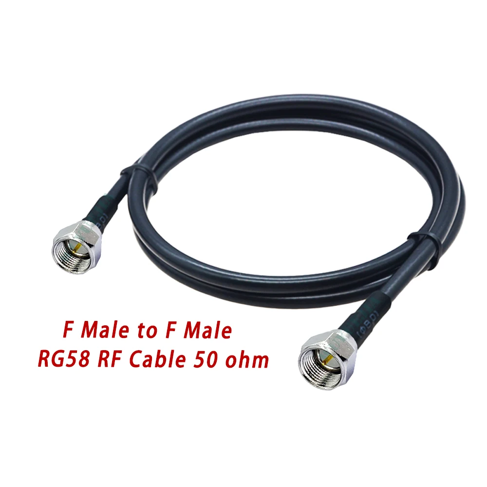 F TV Type Male to Male / Female Jack  Antenna Adapter RG58 PIgtail 50 ohm Cable RF Coaxial Extension Cord RF Pigtail Jumper