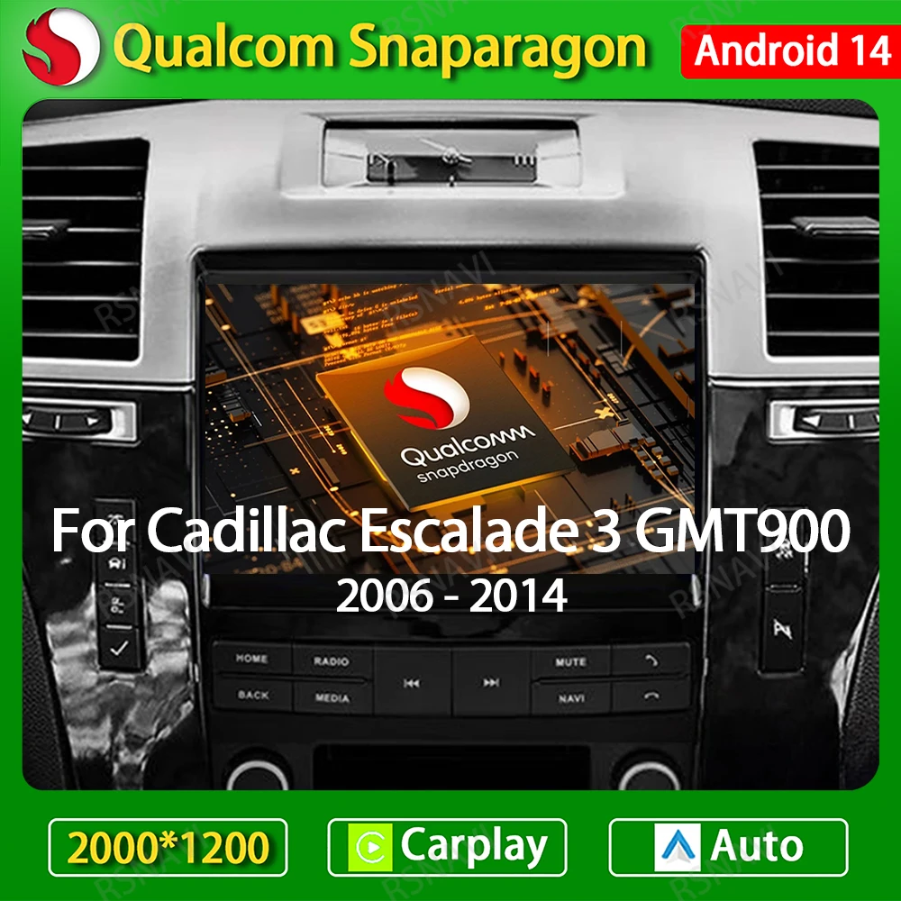 Android 14 Car Radio For Cadillac Escalade 3 GMT900 2006 - 2014 SLS 2007 - 2012 Multimedia Video Player GPS NAVI 4G WIFI QLED