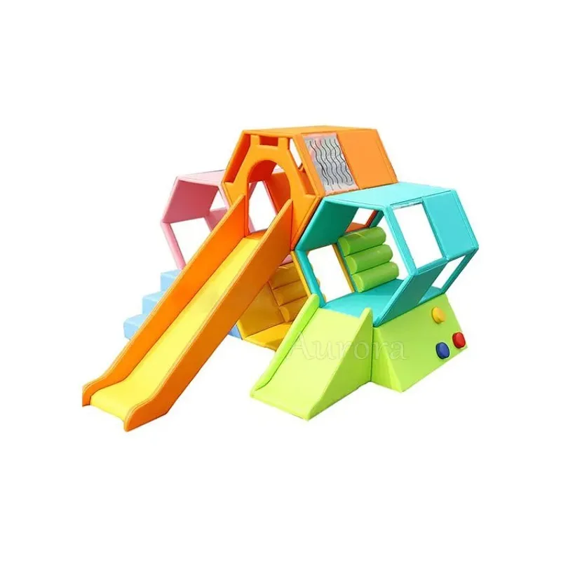 

Kids Indoor Outdoor Playground Honeycomb With Slide Plastics Honeycomb Slide Soft Play Equipment