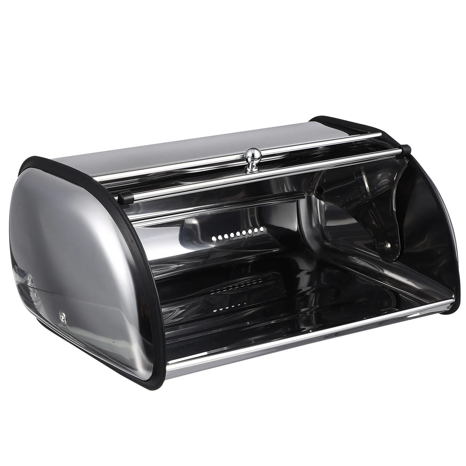 Panera de Acero Inoxidable, Organizador de Cocina de Alta Gama, Almacenamiento Hermético, Contenedor de Pan Multifuncional para el Hogar, Accesorio de Cocina