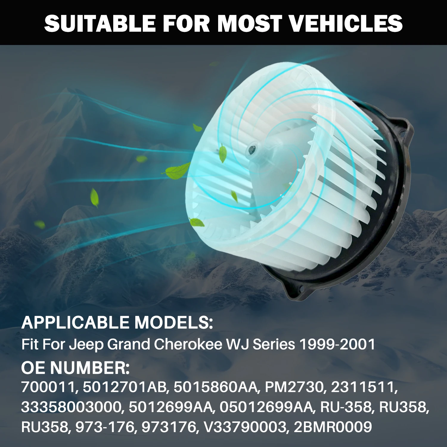 Treeligo aire acondicionado A/C ventilador de calor Motor Prats para Jeep GRAND CHEROKEE 1999-2001 2000 2311511 5012701AB PM2730