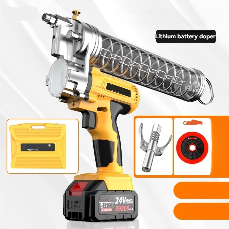 

Electric Grease Gun Rechargeable Oil Injector Automatic Butter Machine Car Lubricating Oil Car Maintenance Power Tool
