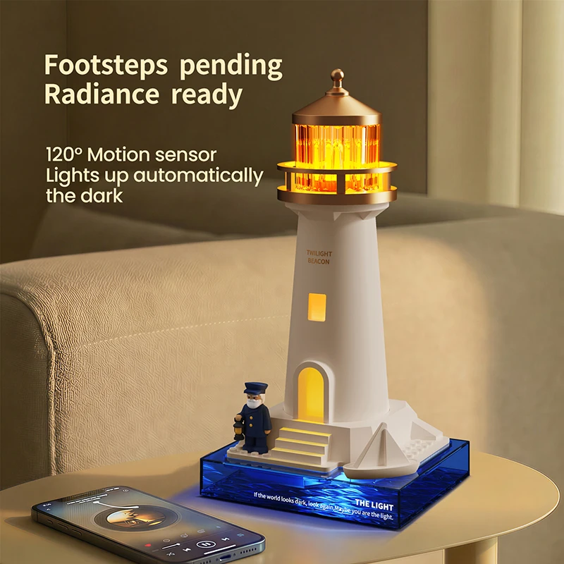 Galaxy Projector Light New Moon Lamp Lighthouse Decor Light House Decorations Lighthouse Lamp Projection Wall Lamp for Home