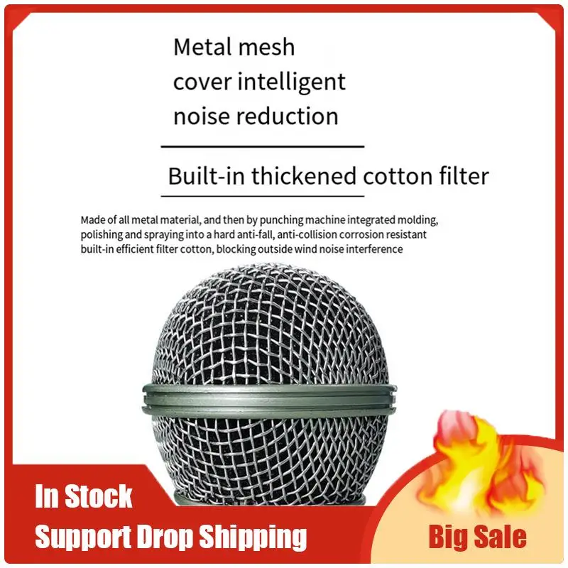 ميكروفون سلكي ديناميكي احترافي لمرحلة الغناء في المنزل كاريوكي ومكبر صوت للكمبيوتر - سهل الاستخدام