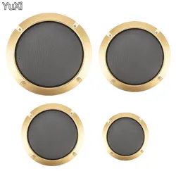 1PCS Golden Speaker Net Cover High-grade Car Home Mesh Enclosure Speakers Plastic Frame Metal Iron Wire Grilles 2 3 4 5 INCH