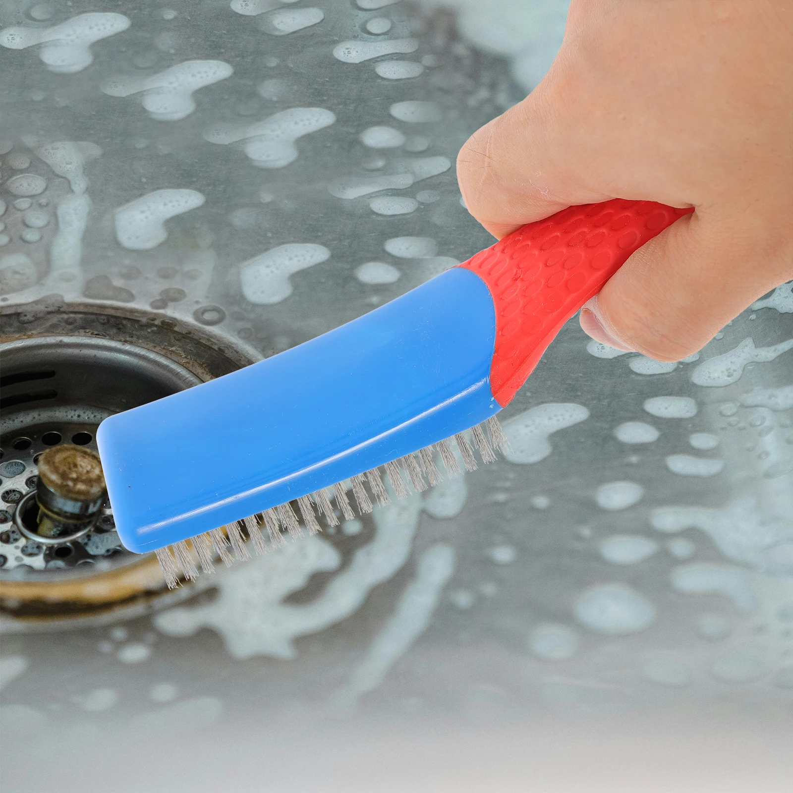 

Steel Brush Large Size Silicon Grip Hard Steel Wire Cleaning Dust Paint Removable Portable Scrubbing Tool Wire Brushes For