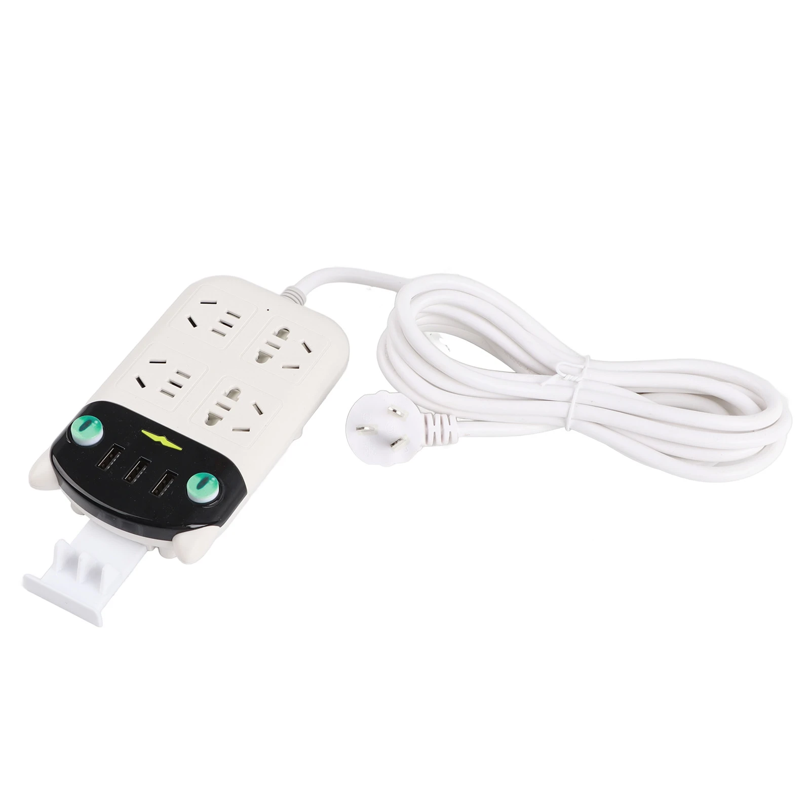 Power Strip Multifunctional USB Port ABS Flame Retardant Socket Strip for Home Office