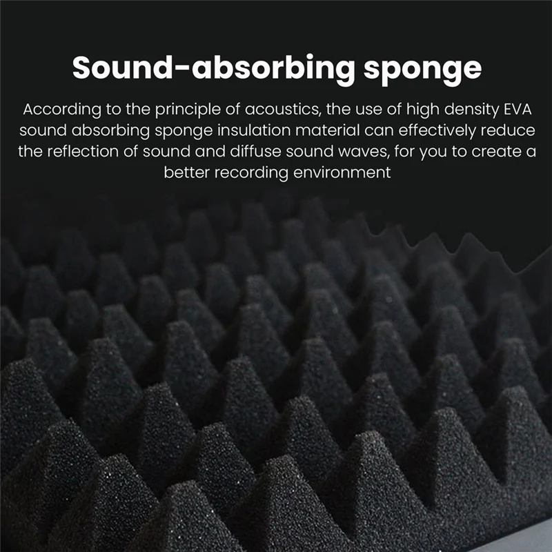 

Mini Microphone 3 Panels Foldable Acoustic Screen Foam Part With Stand For Recording Live Broadcast LO-PS58