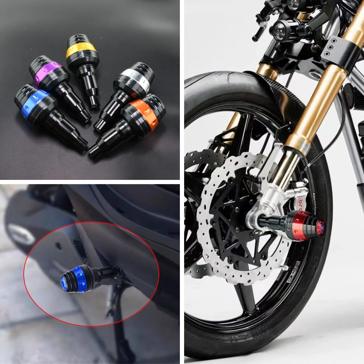 1Pcs For Motorcycle Frame Slider Universal Motorcycle  10mm Anti Crash Protector