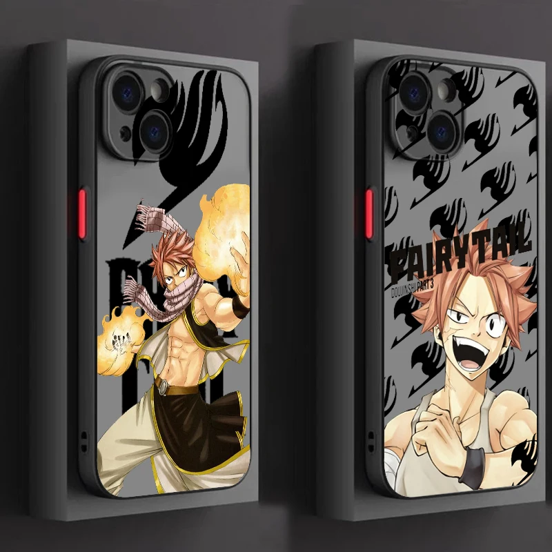 F-Fairy T-Tail N-Natsu D-Dragneel Frosted Translucent For Apple iPhone 15 14 13 12 11 XS XR X 8 7 SE Pro Max Plus Mini Soft