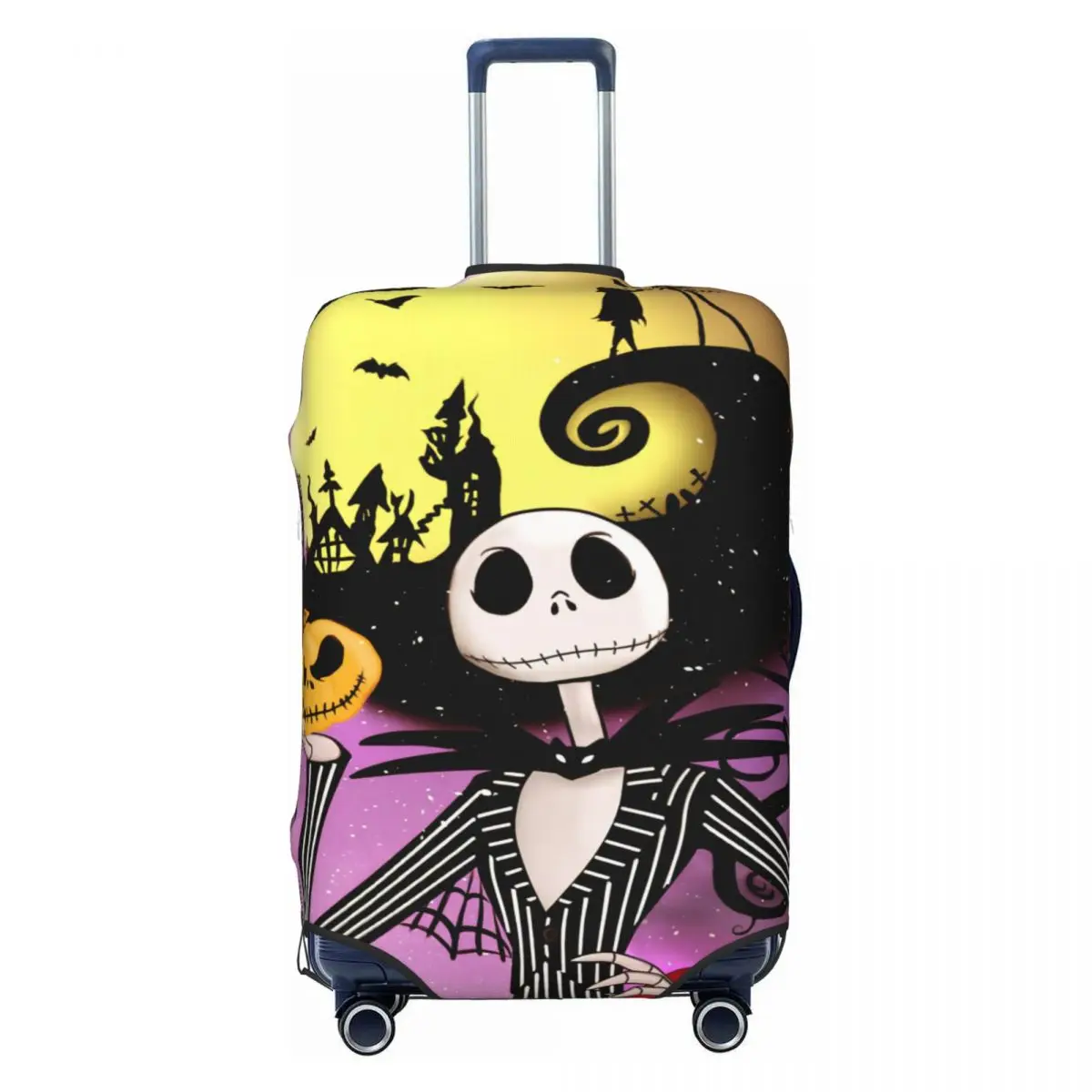 

The Nightmare Before Christmas Jack Skellington Travel Luggage Cover Elastic Suitcase Cover Protector Fit 18-32 Inch