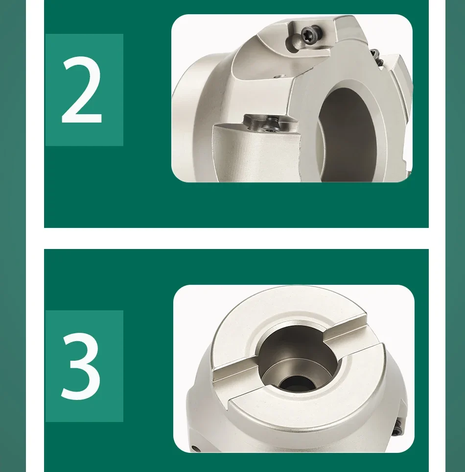 GDR 300R 400R BAP300R BAP400R Stirnfräskopf für FMB FMB22 FMB27 FMB32 FMB40 Werkzeughalter APMT APMT1135 APMT1604 Einsatz – Detail 14