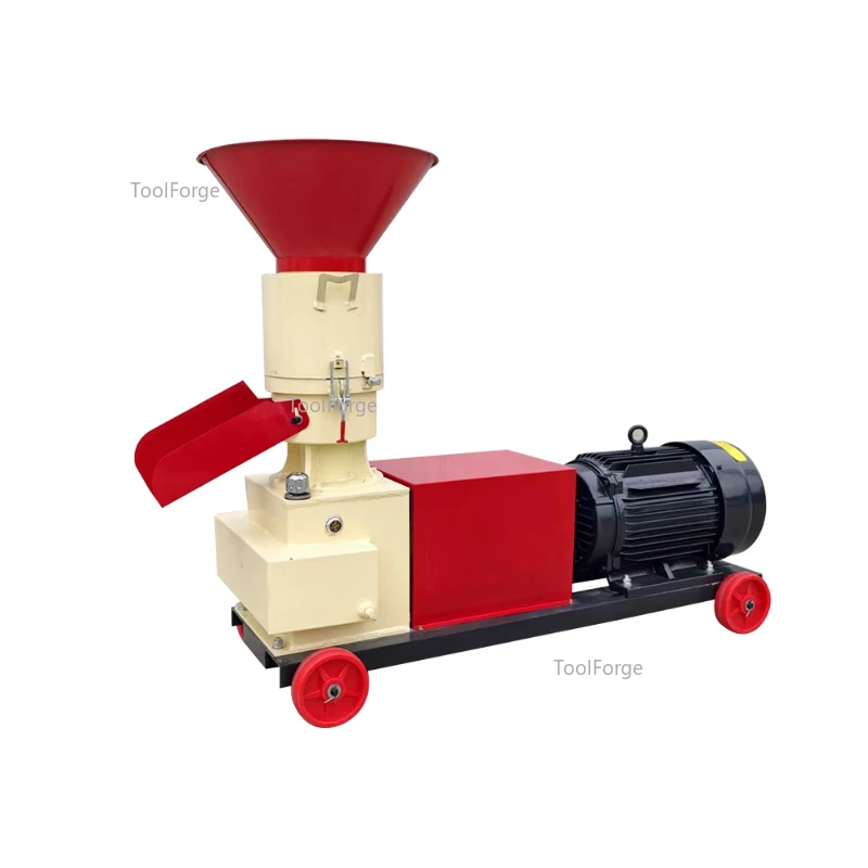 220V/ 380V Pellet Press Animal Feed Pellet Mill Biomass Pellet Machine 4kw 150kg/h-200kg/h model 150 165 2025 new
