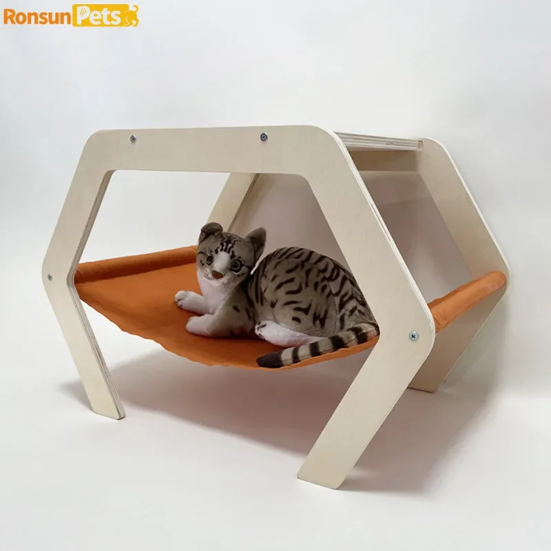 Cross-border  nest can be disassembled and washed, upper and lower floors of human and pet shared furniture, Dalian wooden