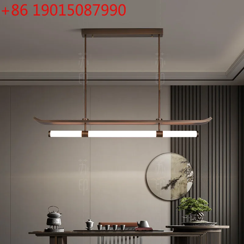 

Новая люстра для чайной комнаты в китайском стиле, длинная ретро-дзен, китайский стиль, ресторан, бар, настольная лампа для учебы