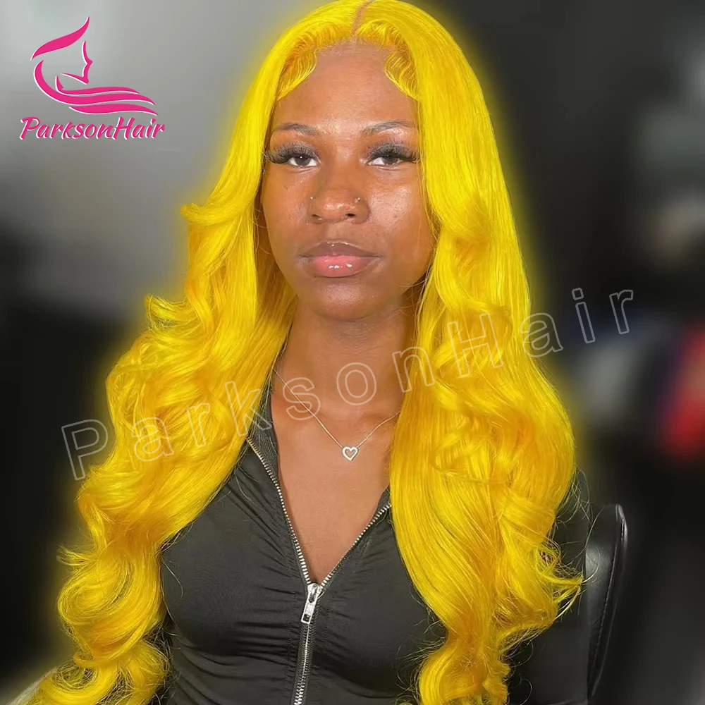 Peluca de cabello humano Remy para mujer, postizo de encaje frontal HD, color amarillo, 13x6, 13x4, 250 de densidad, 613 de color, parte en T