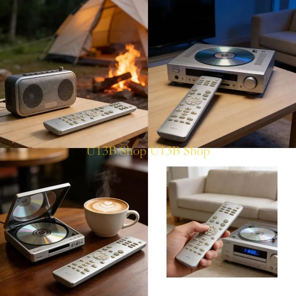 U13B Replacement Remote Controller Plastic Texture for Various Sound Devices Play Stop Commands Volumes Control Operations